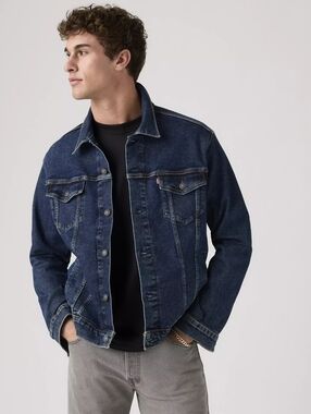 Levis Jacket Mens Medium Blue Denim Trucker Jean Pockets